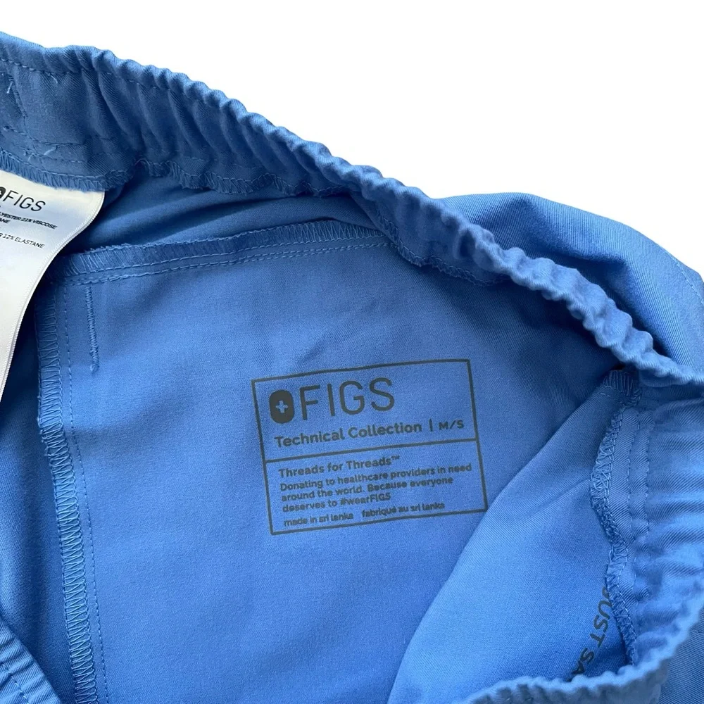 Figs Tansen Jogger Scrub Pants Ceil Blue Med Short